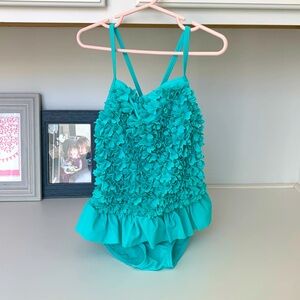 Girl’s One Piece Teal Swimsuit